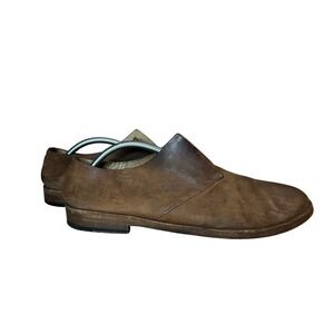 Marsell Italian Leather Brown Distressed Slip On Loafer Shoes Mens Sz 43